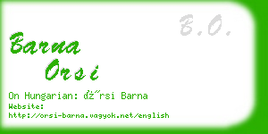 barna orsi business card